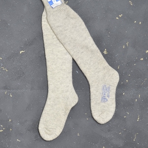 VINTAGE Wool Socks Traditional Nordic Norwegian Long Wool Knit Socks Eskimo Fisherman Hunter Sailor Workwear Country Wear Warm Socks NOS