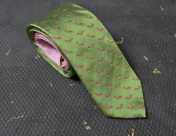 Vintage Tommy Hilfiger Pure Silk Tie Whales Ocean… - image 7