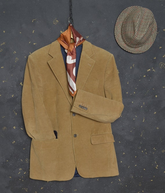 Vintage Menswear Brown Corduroy Blazer Jacket Men… - image 8