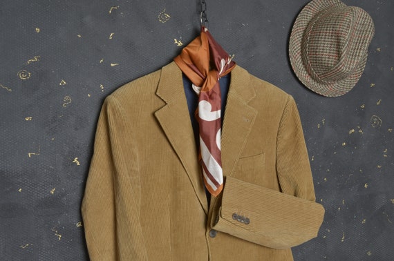 Vintage Menswear Brown Corduroy Blazer Jacket Men… - image 3