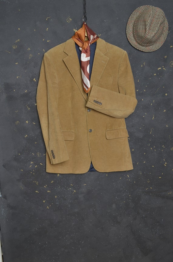 Vintage Menswear Brown Corduroy Blazer Jacket Men… - image 9