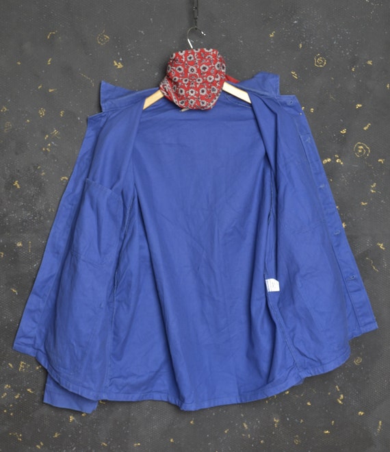 Vintage French Work Jacket Large Men France Workwear … - Gem