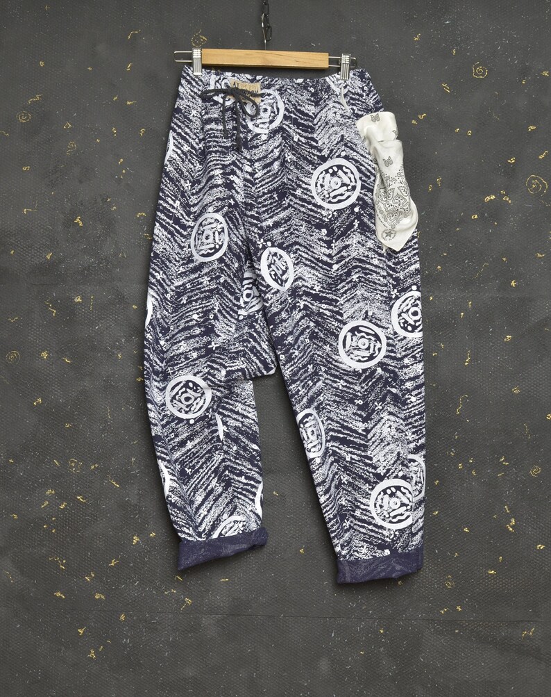 Vintage 80's 90's Beach Surf Pants Baggy Track Loose Trouser Festival