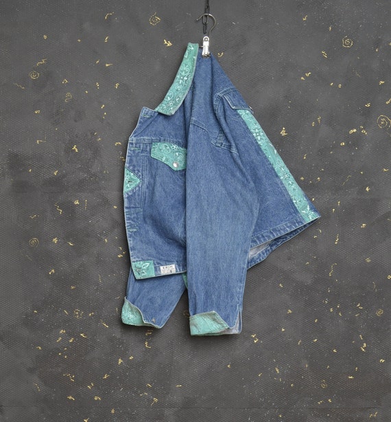 Vintage Outwear Women Denim Jacket S Patched Jean… - image 6
