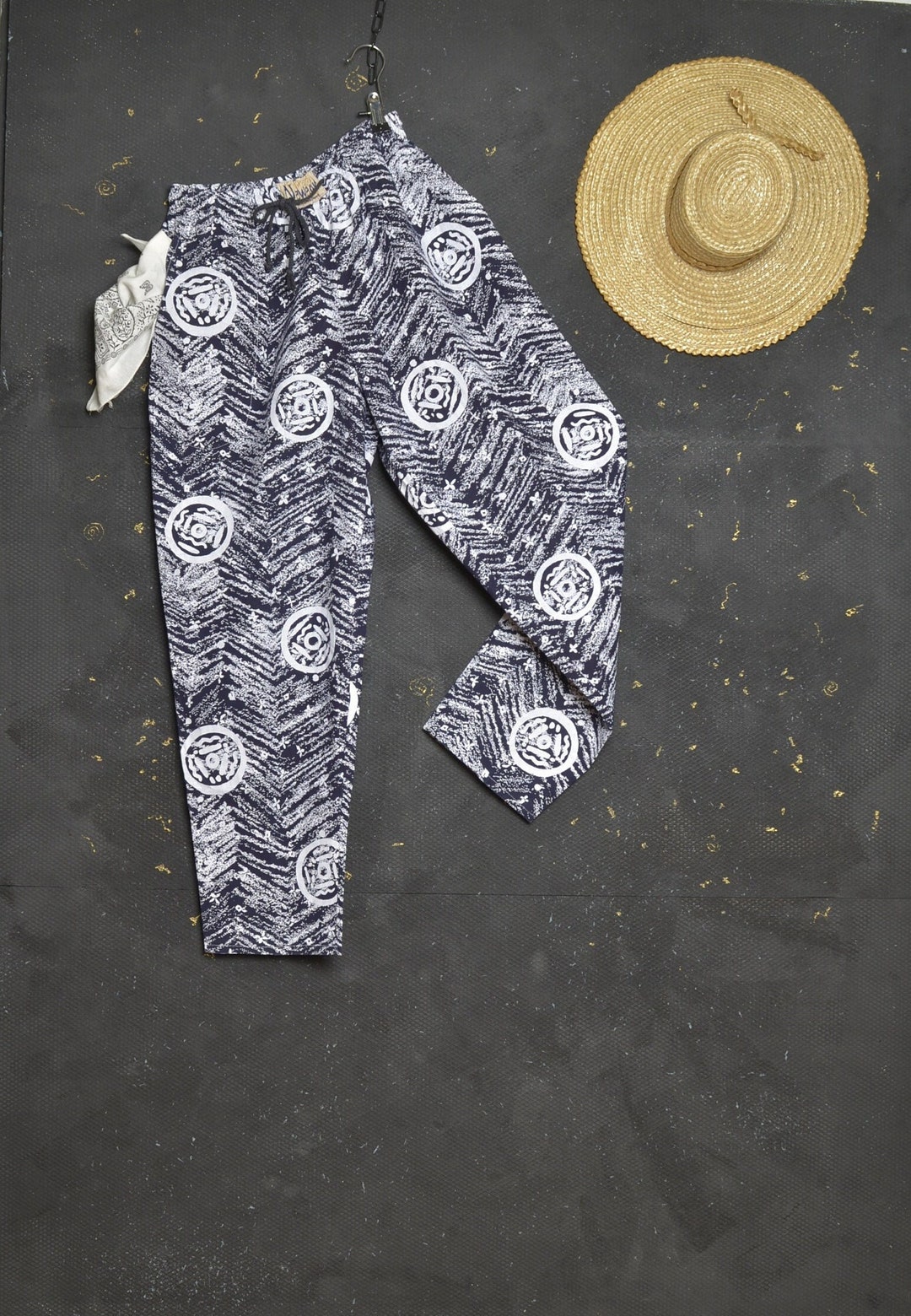 Vintage 80's 90's Beach Surf Pants Baggy Track Loose Trouser Festival