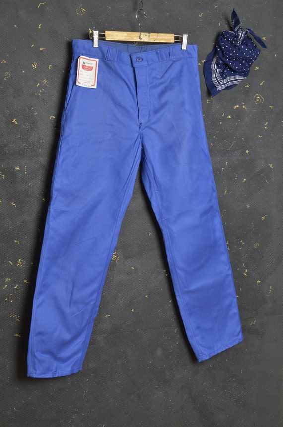 Vintage French Workwear Pant W33 Men Work Trouser 