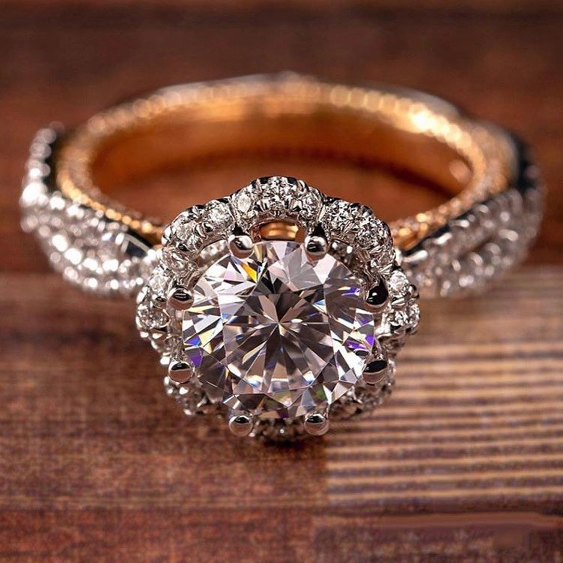 1.50 Ctw antiguo anillo de compromiso victoriano diamante | Etsy