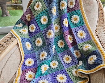 Hazy Daisy Blanket Pattern (UK Terms)