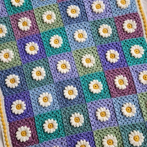 Hazy Daisy Blanket Pattern UK Terms image 4