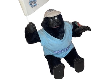Vintage UNC Tarheels Dancing Gorilla Plush - Gemmy 1998