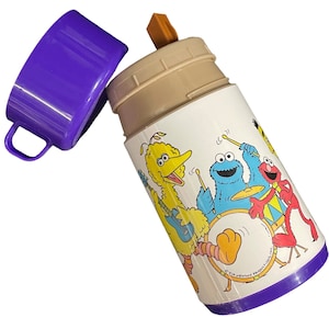 Aladdin Sesamstraat jaren 1980 Thermos 8 oz Vintage Collectible