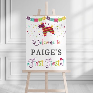Editable First Fiesta Welcome Sign Template, Girl 1st Birthday Mexican Fiesta Welcome Sign Printable, First Fiesta Party Decor, #FFO