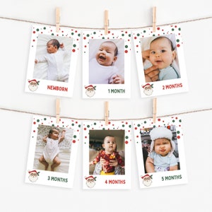 Oh What Fun It Is To Be One Monthly Milestone Photo Banner, Editable Groovy Christmas Holiday 1st Birthday Banner Decor Template, #OWF