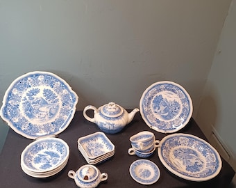 Large Tea Pot - VILLEROY & BOCH Burgenland Blue - Etsy UK