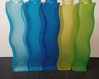 Ikea, Skämt vases, “Twist”, glass vases, cheerful colored vases from Swedish Ikea, 90s