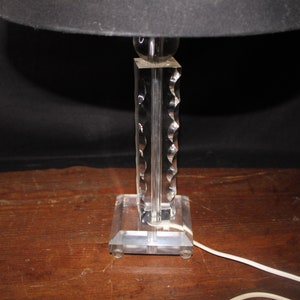 Rare 90s table lamp with plexiglass lap base