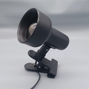 High-quality 80s 90s clamp lamp clamp spot in black.
