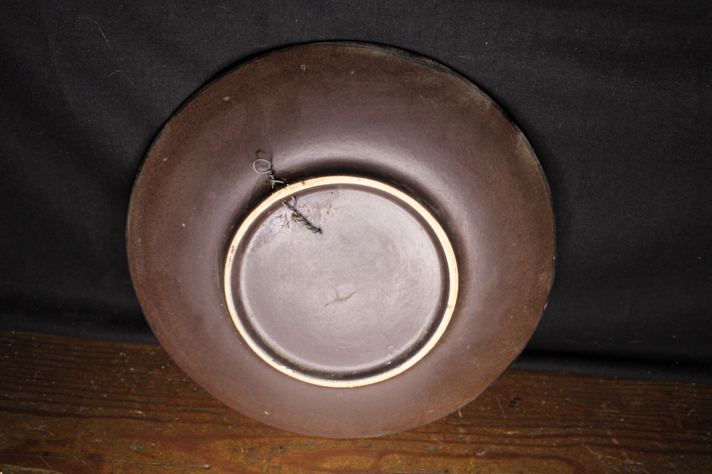 Ruscha 717/2 Ceramic FAT LAVA Design Wall Plate 28 Cm Vintage 70s