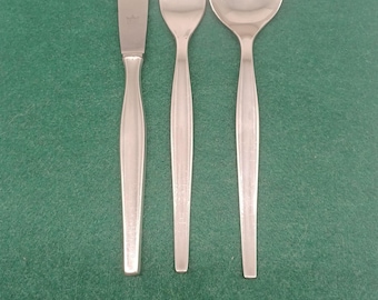 Vintage SBS cutlery set 100 silver plating, knife fork and spoon.