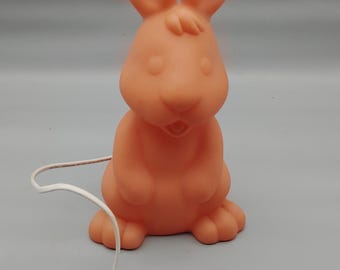 Stylish orange bunny lamp, type 3754. Decorative light. Easter bunny.