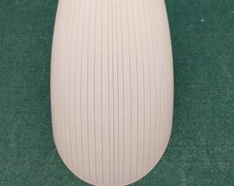 Replacement lampshade, mid-century style, cone shade, glass shade, pinstripe lampshade in beige, Art Deco style