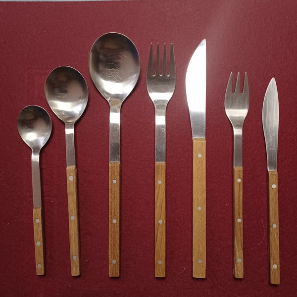 Seltenes Set  Mono -t Stainless 18/8 Essbesteck 7 Teilig Design von Peter Raacke