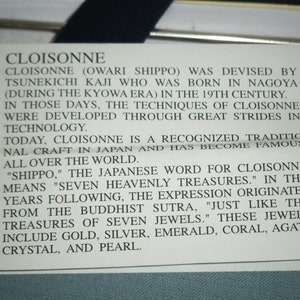 Cloisonne Owari Shippo ballpoint pen in original box NOS image 6