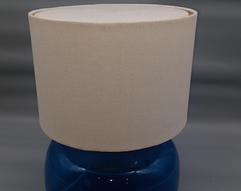 Rare vintage Ikea glass table lamp type B0211 in blue, Sweden, 1990s