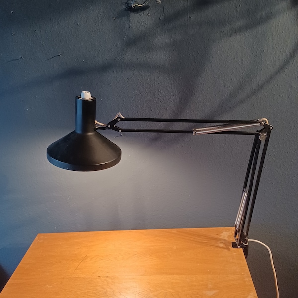 Luxo architect lamp U.S.Pat.No.2787434 in black vintage RAR, spring arm lamp, desk lamp