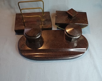 Danish design pen holder made of teak wood