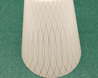 Mid-century glass lampshade with a harlequin-like net pattern