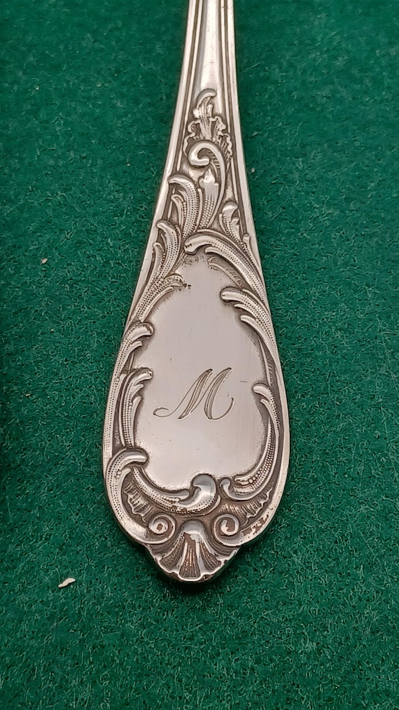 Posate Da Insalata In Stile Barocco – Placcato Argento Con Estremità In Corno – 23,5 Cm – Made In Italy By Varotto & Co - 2