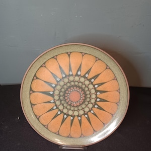 KMK Kupfermühle ceramic wall plate vintage diameter 34 cm 70s wall plate Flower