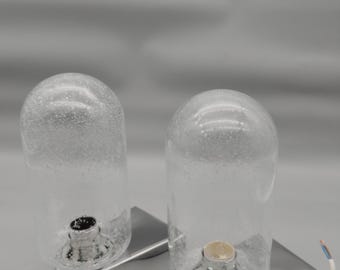 Great pair of vintage bubble glass bathroom lights, mirror lights. Glass and chrome.