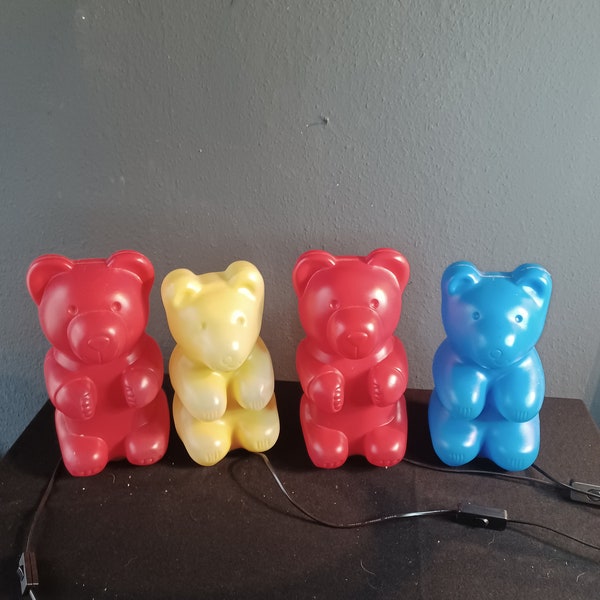 One of various retro gummy bear lamps vintage, different manufacturers.