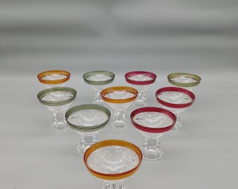 Vintage Likörgläser Bleikristall Elisabeth-Hütte. Germany.