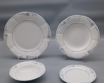 Piezas adicionales: plato llano vintage Villeroy & Boch Florina, plato llano, plato hondo, cuenco de postre.
