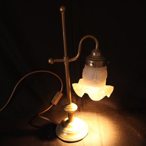 Beautiful small brass table lamp in Art Nouveau design