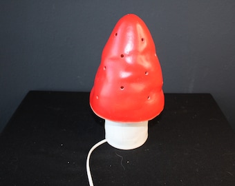 Lampe de table allemande postmoderne en plastique champignon par Heico