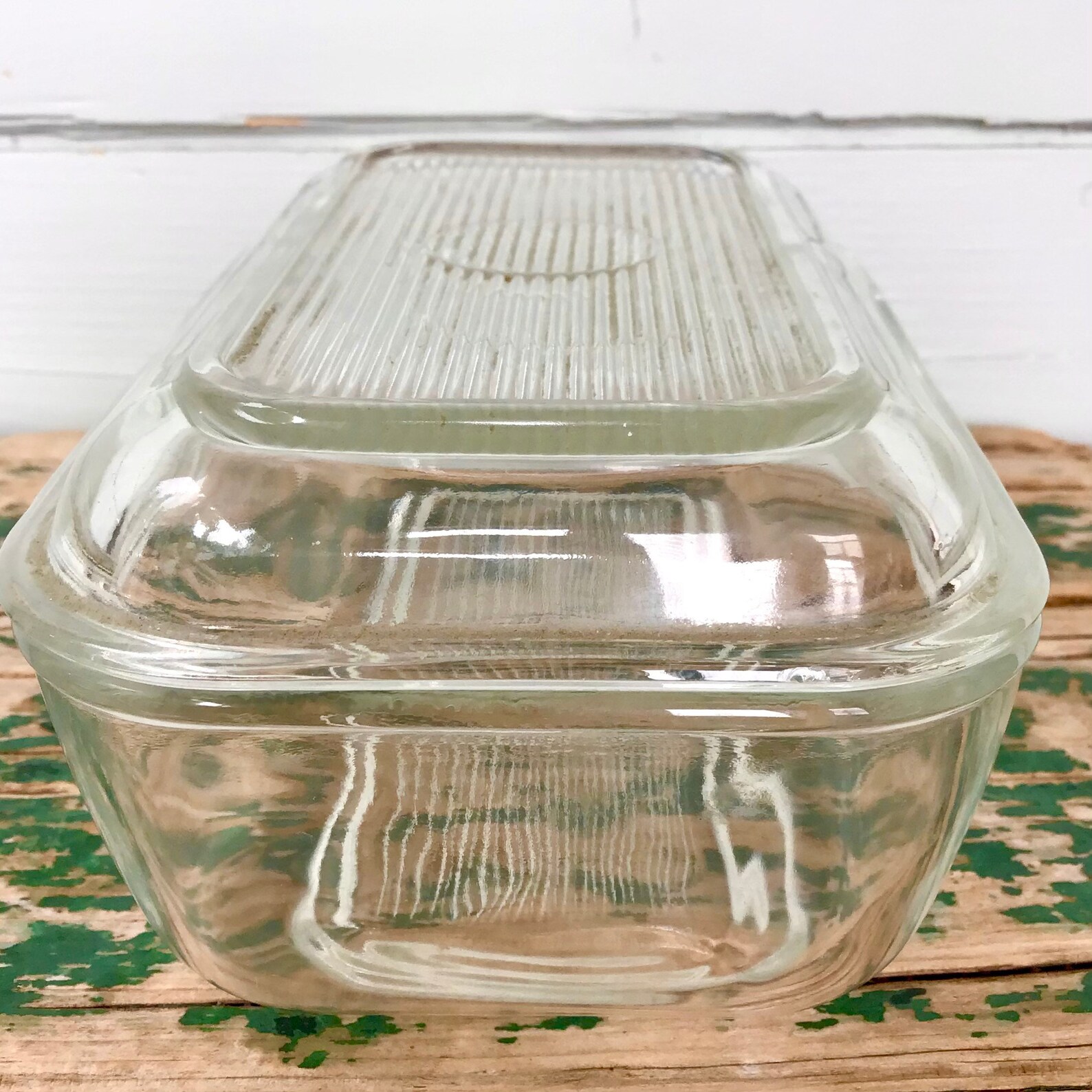 Arcoroc Clear Glass Refrigerator Box Dish with Lid Etsy