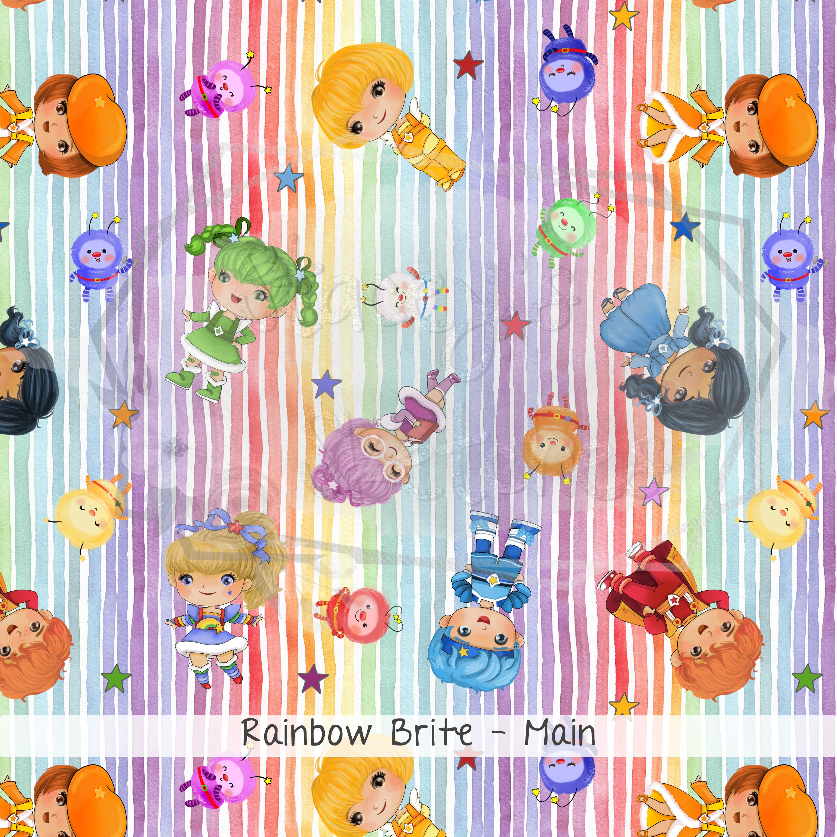 Rainbow Brite Seamless Prints | JPG
