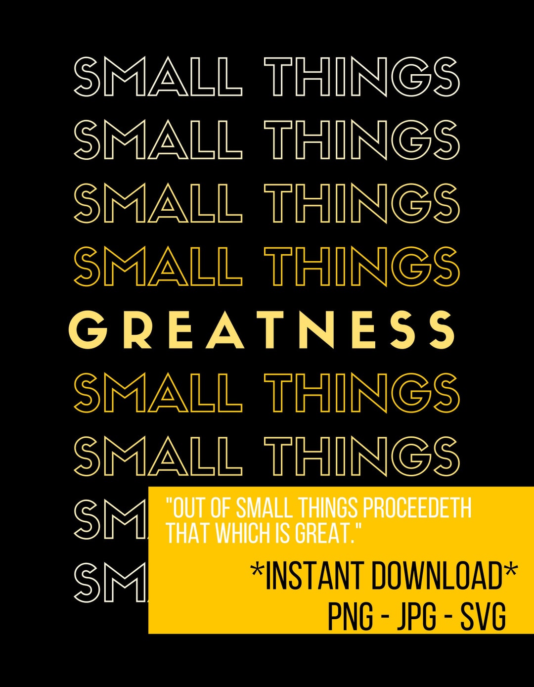 Christian LDS Motivational PNG - Out of Small Things Proceedeth That