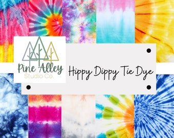 Hippy Dippy Tie Dye Digital Paper Design Package of 10- JPG