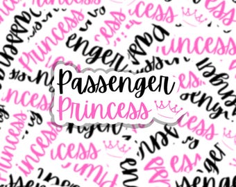 Pegatina de la princesa pasajera