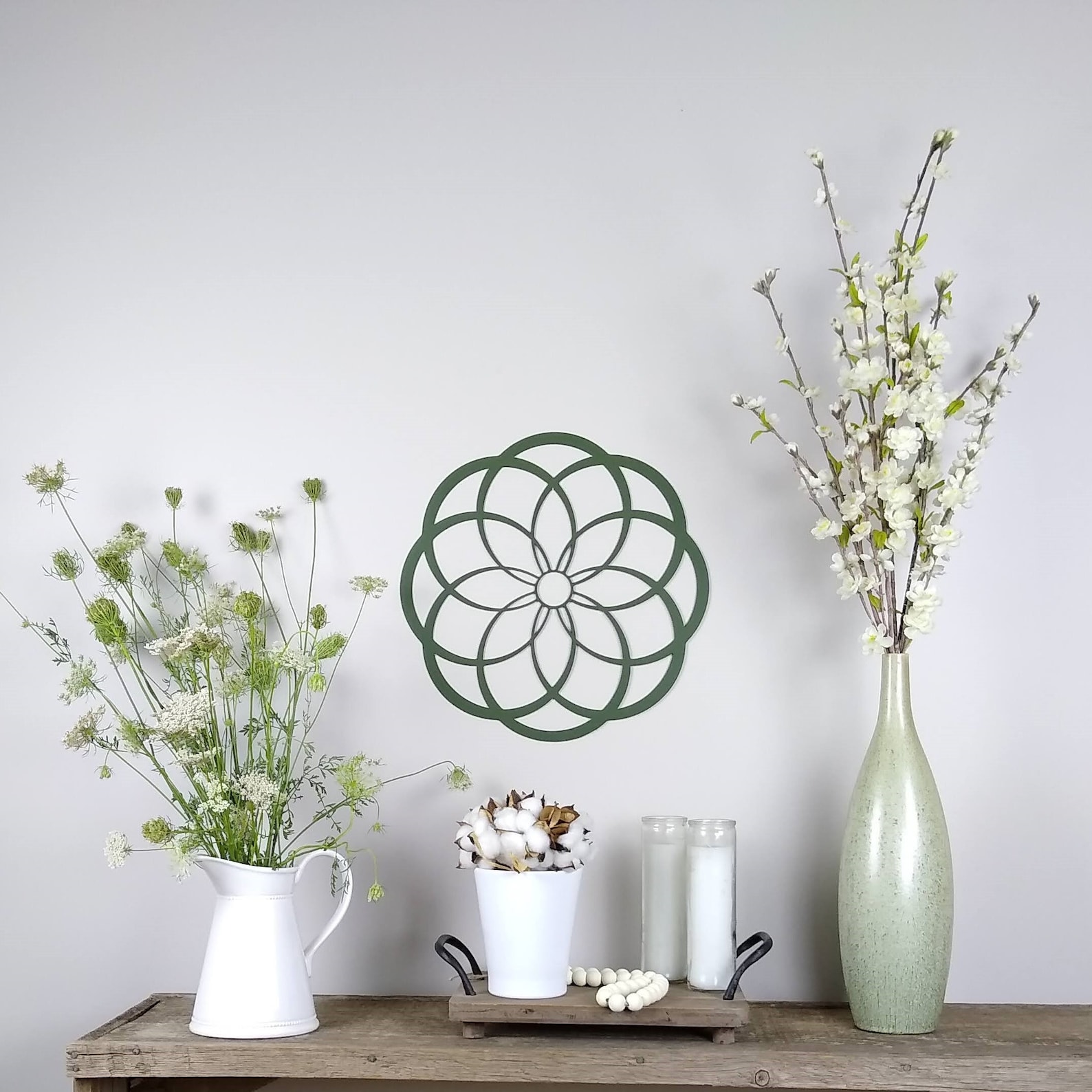 Circle Wall Decor Concentric Circles Round Wall Art Round Etsy