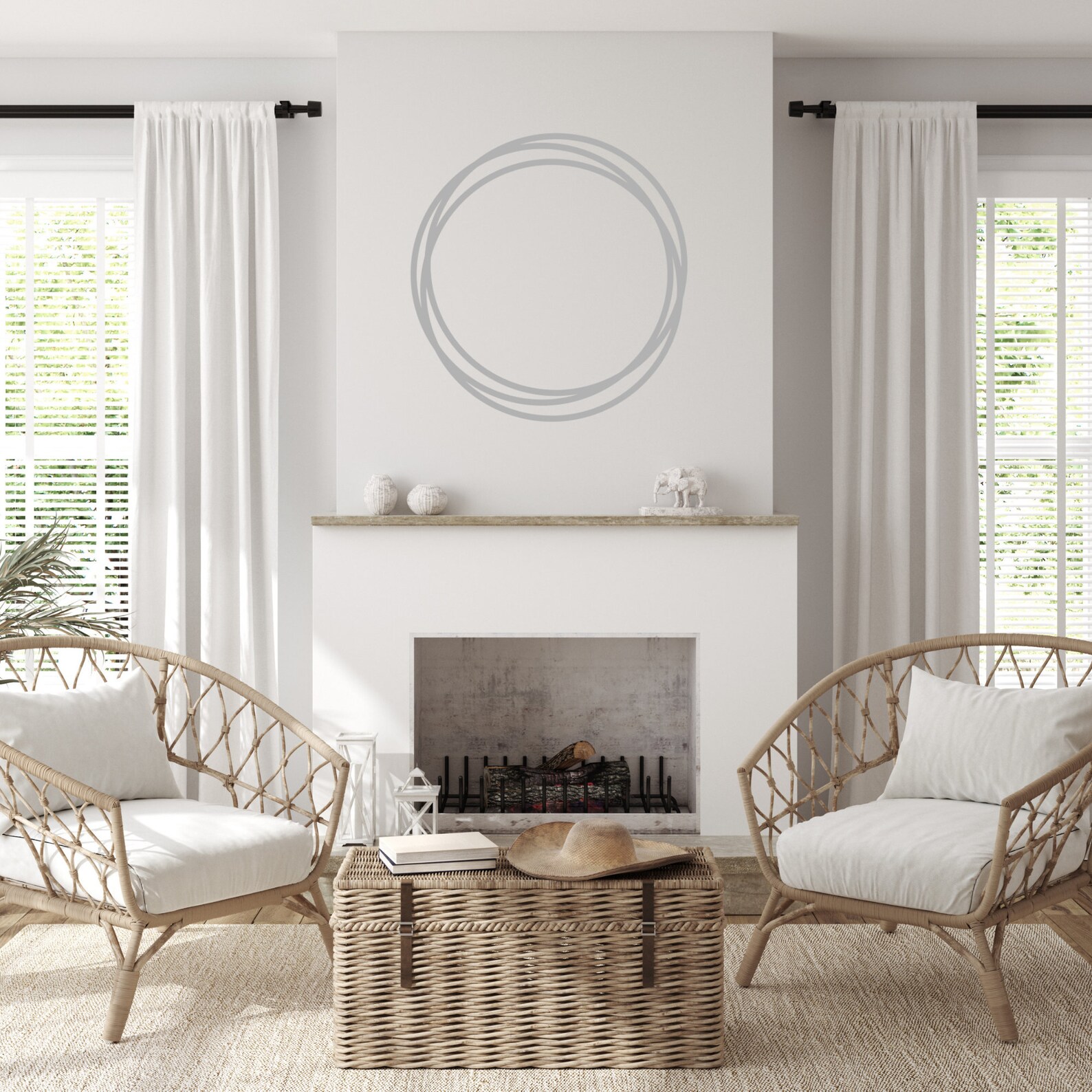 Metall Kreise geometrische Wandbehang große Statement | Etsy