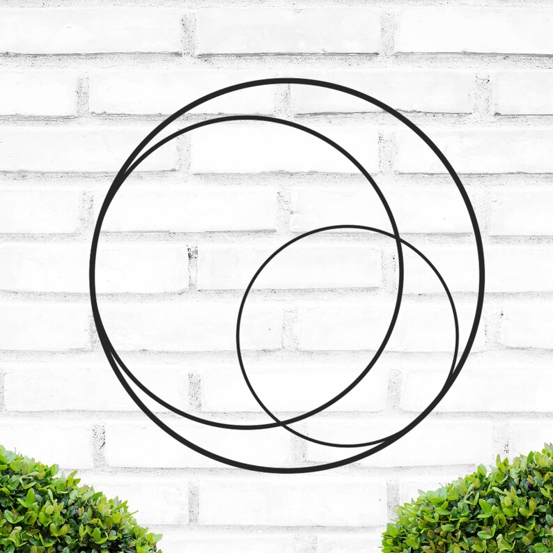Modern Round Wall Decor Living Room Decor Large Metal Wall Etsy