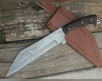 Viking Seax, Handmade high Carbon Damascus Steel