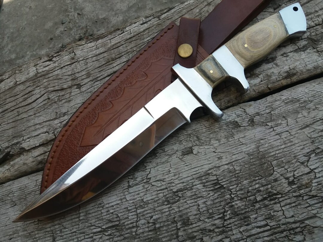 Premium 14” Damascus Steel Sub-Hilt Fighter Bowie Knife