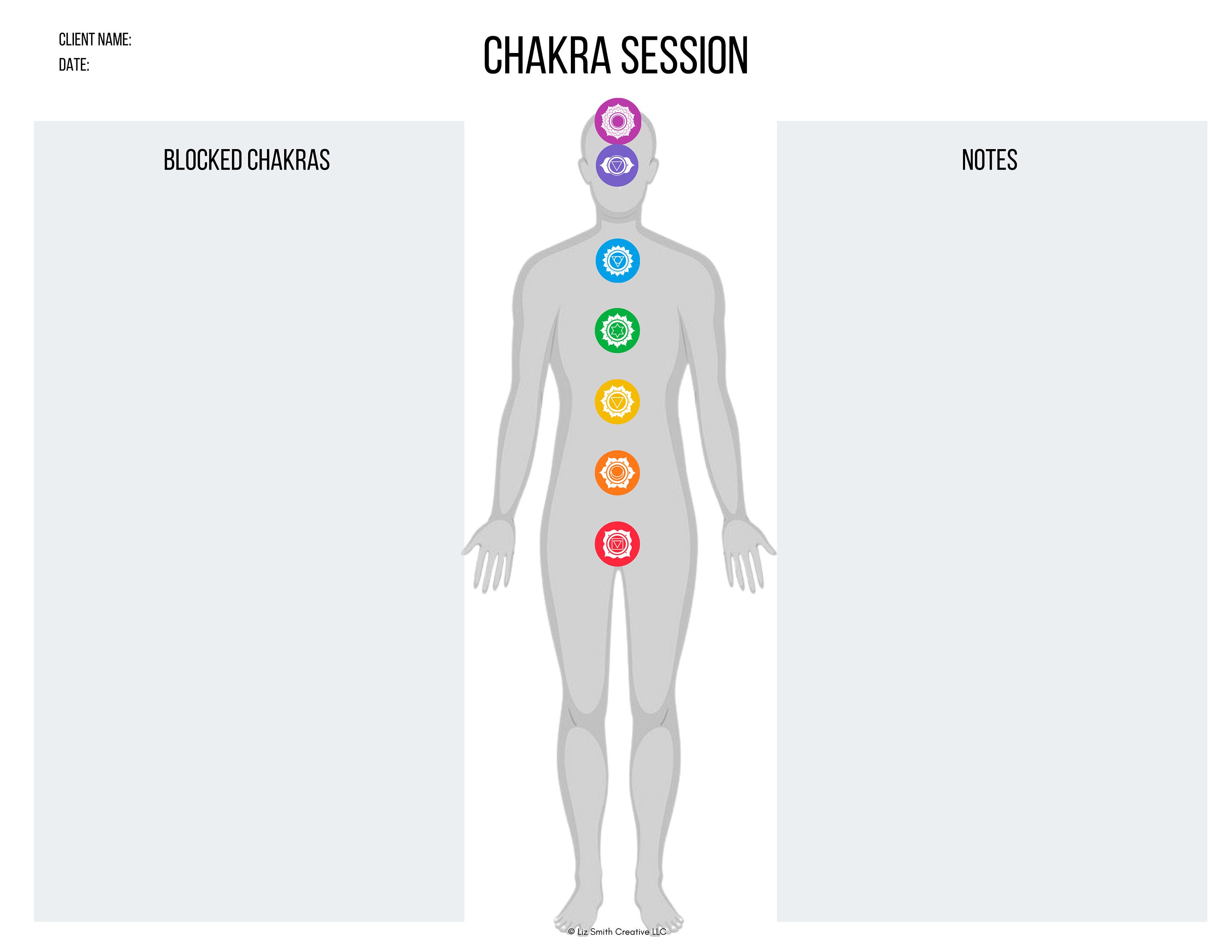 Chakra Session Printable Template Etsy Chakra Session Printable Template Etsy